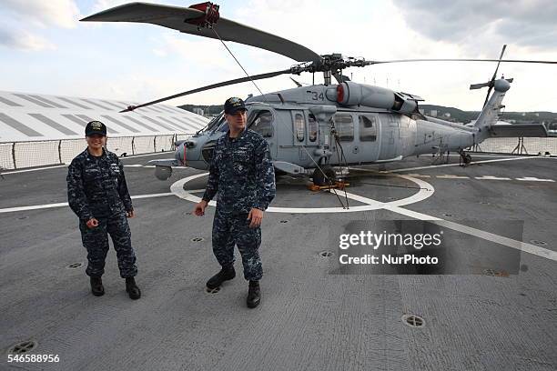 Gdynia, Poland 12th, July 2016 US Navy Ship USS Mount Whitney , a Blue Ridge class command ship, visits the port of Gdynia for a routine port visit....