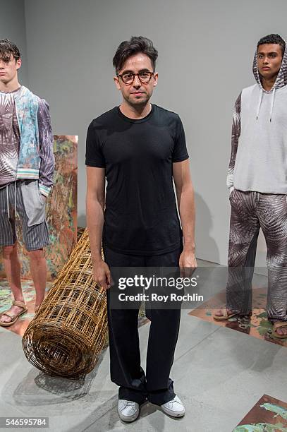 Fashion designer Carlos Garciavalez attends the Garciavelez presentation during New York Fashion Week: Men's S/S 2017 at Skylight Clarkson Sq on July...