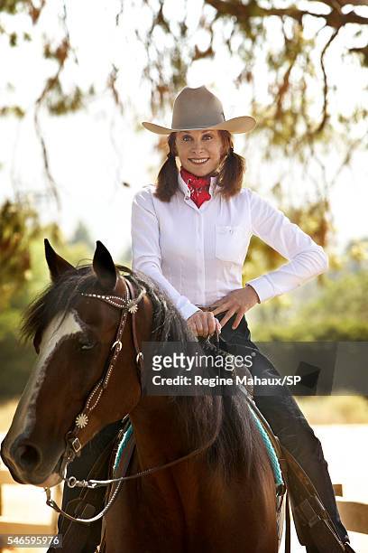 Actress Stefanie Powers is seen during an at home portrait session September 3, 2014 in Los Angeles, California.