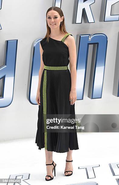 Lydia Wilson arrives for the UK premiere of "Star Trek Beyond" on July 12, 2016 in London, United Kingdom.