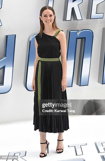 Lydia Wilson arrives for the UK premiere of "Star Trek Beyond" on July 12, 2016 in London, United Kingdom.