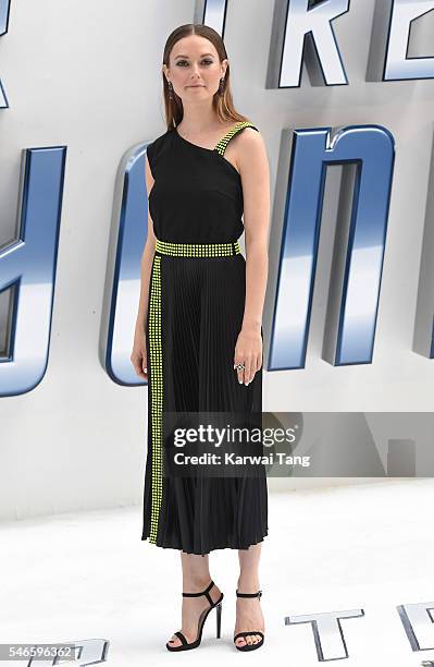 Lydia Wilson arrives for the UK premiere of "Star Trek Beyond" on July 12, 2016 in London, United Kingdom.