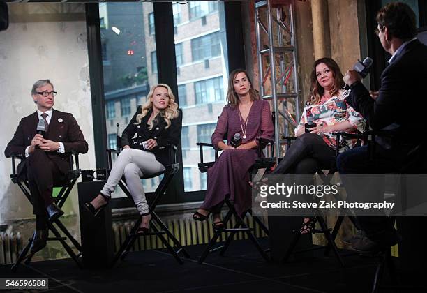 Paul Feig, Kate McKinnon, Kristen Wiig, Melissa McCarthy and Steve Higgins attend AOL Build Speaker Series:"Ghostbusters" at AOL HQ on July 12, 2016...