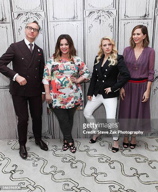 Paul Feig, Melissa McCarthy, Kate McKinnon and Kristen Wiig attend AOL Build Speaker Series: "Ghostbusters" at AOL HQ on July 12, 2016 in New York...