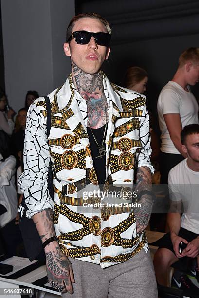 Chris Lavish attends the Robert Geller show during New York Fashion Week: Men's S/S 2017 at Skylight Clarkson Square on July 12, 2016 in New York...