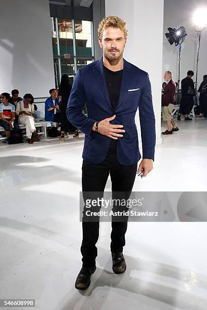 Actor Kellan Lutz attends N. Hoolywood - Front Row - New York Fashion Week: Men's S/S 2017 at Hudson Mercantile on July 12, 2016 in New York City.