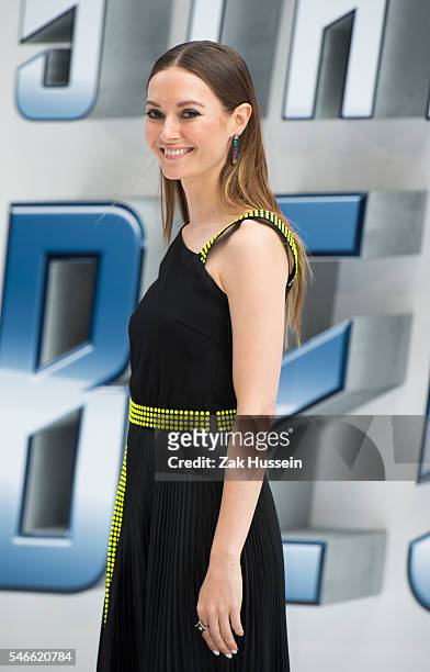 Lydia Wilson arrives for the UK premiere of "Star Trek Beyond" on July 12, 2016 in London, United Kingdom.