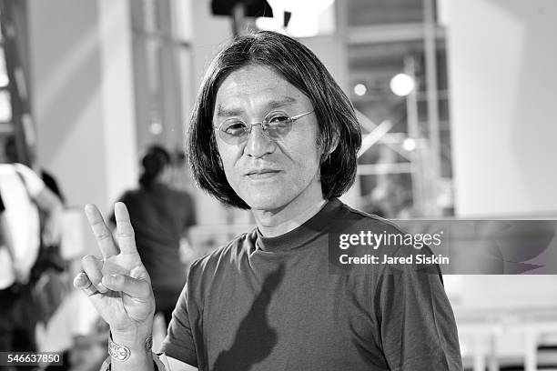 Daisuke Obana attends the N. Hoolywood runway show during New York Fashion Week: Men's S/S 2017 at Hudson Mercantile on July 12, 2016 in New York...