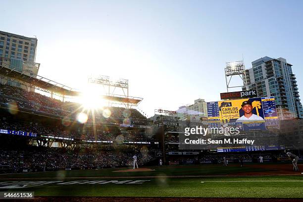 View of the ball park during the 87th Annual MLB All-Star Game at PETCO Park on July 12, 2016 in San Diego, California.