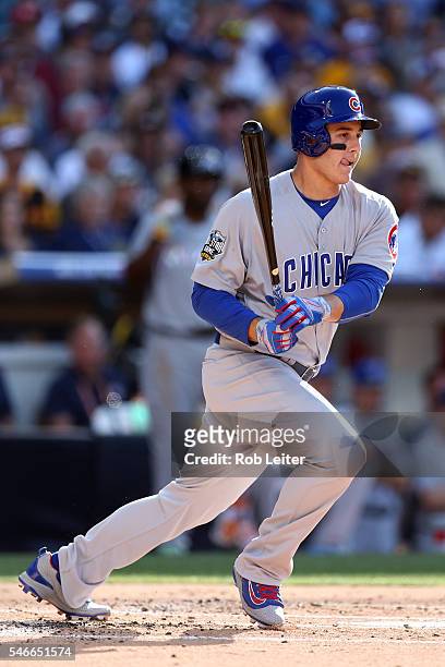 National League All-Star Anthony Rizzo of the Chicago Cubs bats during the 2016 MLB All-Star Game at Petco Park on Tuesday, July 12, 2016 in San...