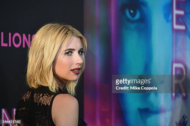 Actress Emma Roberts attends the "Nerve" New York Premiere at SVA Theater on July 12, 2016 in New York City.