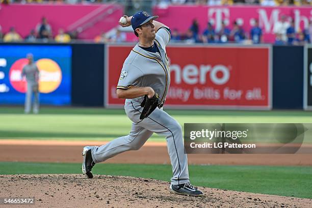 National League All-Star Drew Pomeranz of the San Diego Padres pitches during the 2016 MLB All-Star Game at Petco Park on Tuesday, July 12, 2016 in...