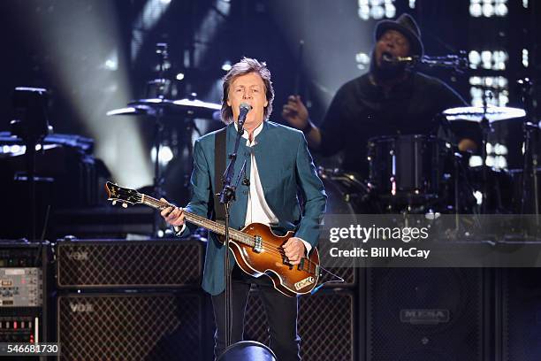 Sir Paul McCartney performs live at Citizens Bank Park July 12, 2016 in Philadelphia, Pennsylvania.