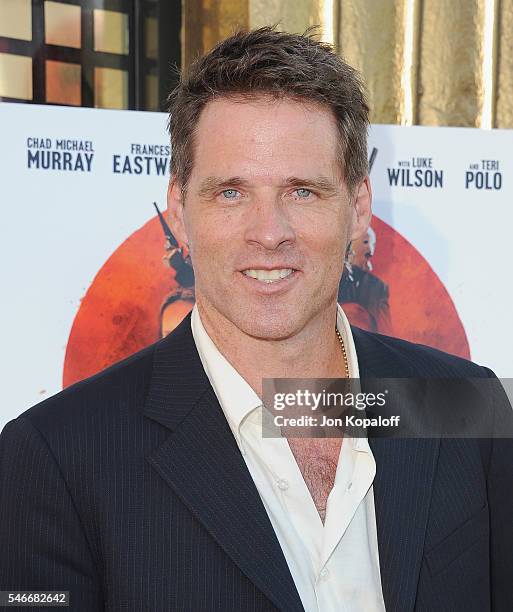 Actor Ben Browder arrives at the Los Angeles Premiere "Outlaws And Angels" at Ahrya Fine Arts Movie Theater on July 12, 2016 in Beverly Hills,...