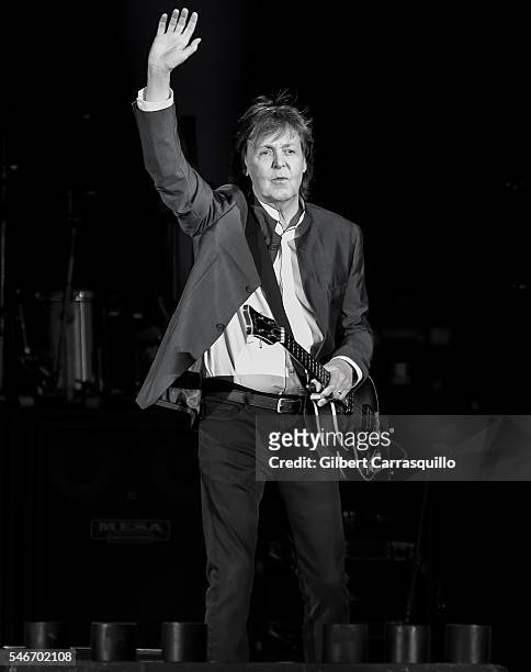Singer-songwriter Sir Paul McCartney performs during the 'One On One' tour at Citizens Bank Park on July 12, 2016 in Philadelphia, Pennsylvania.