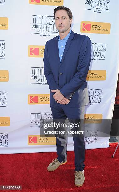 Actor Luke Wilson arrives at the Los Angeles Premiere "Outlaws And Angels" at Ahrya Fine Arts Movie Theater on July 12, 2016 in Beverly Hills,...