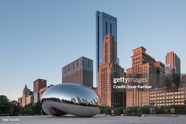 millennium park in chicago, illinois - chicago bean stock pictures, royalty-free photos & images