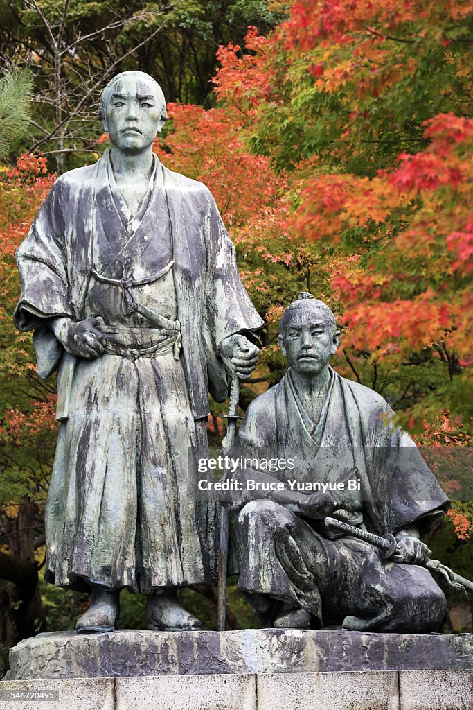 19th century statue of Sakamoto Ryoma