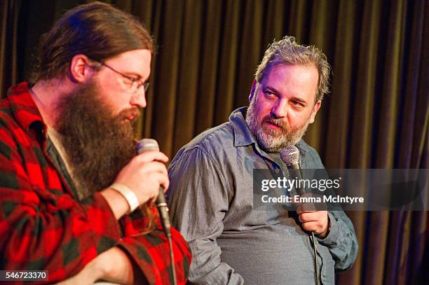 Spencer Crittenden and actor/writer Dan Harmon attend the Seeso original screening of "HarmonQuest" with Dan Harmon at The Virgil on July 12, 2016 in...