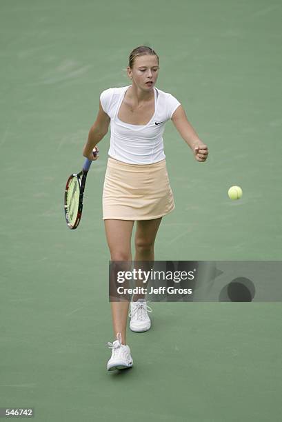 Maria Sharapova looses to Monica Seles at the Pacific Life Open in Indian Wells, California. Seles defeats Sharapova 6-0, 6-3. DIGITAL IMAGE....