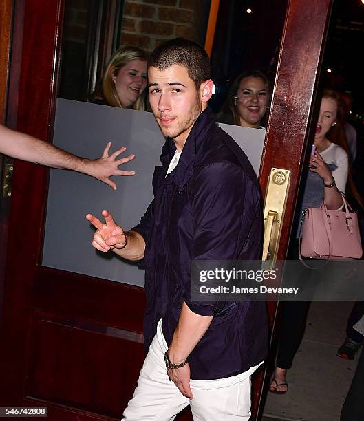 Nick Jonas seen on the streets of Manhattan on July 12, 2016 in New York City.