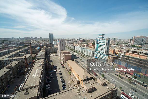 cityscape of changchun - jilin - china - jilin stockfoto's en -beelden