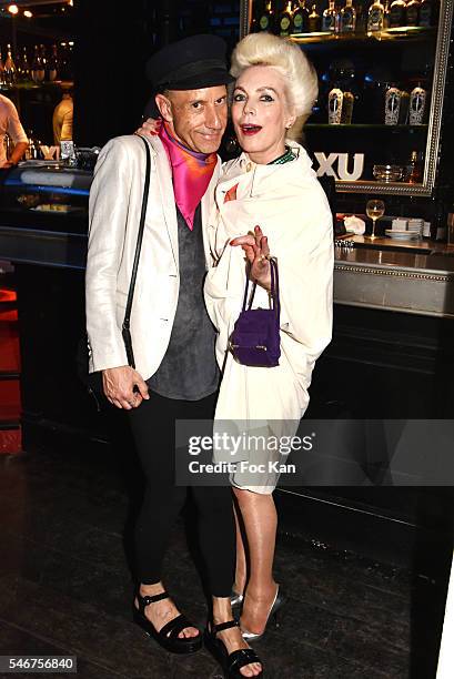 Blogger Lutin En Folie and Rodica Paleologue attend the Dexter Dex Tao Birthday Party at the Xu Sushis bar on July 12, 2016 in Paris, France.