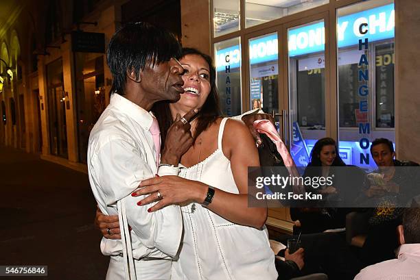 Dexter Dex Tao and Chacha Meissner attend the Dexter Dex Tao Birthday Party at the Xu Sushis bar on July 12, 2016 in Paris, France.
