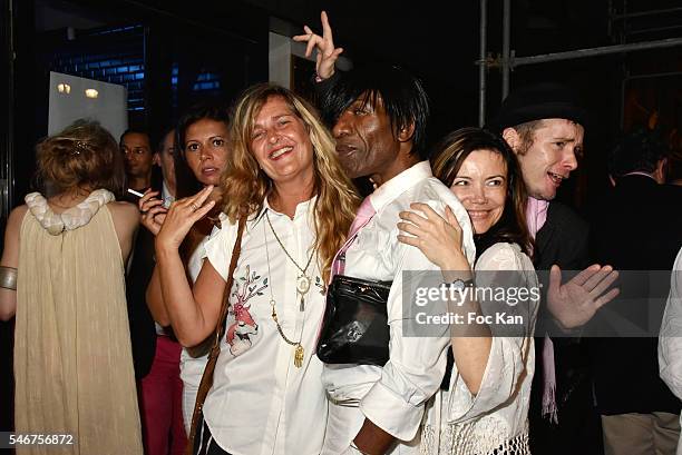 Chacha Meissner, Geraldine Beigbeder, PR Dexter Dex Tao, singer Marina Celeste and musician Bogdan Terry attend the Dexter Dex Tao Birthday Party at...