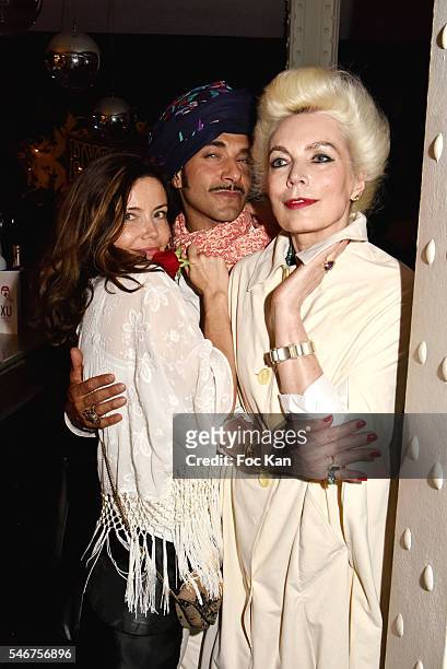 Singer Marina Celeste, Jewelry designer David Daim and Rodica Paleologue attend the Dexter Dex Tao Birthday Party at the Xu Sushis bar on July 12,...
