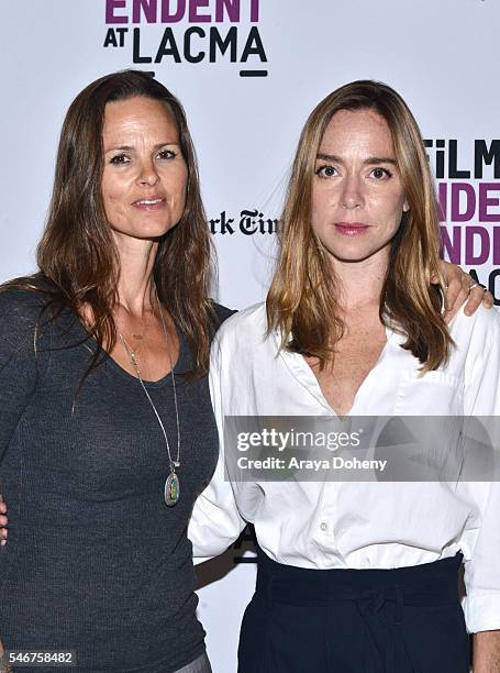 Heather Rae and Sian Heder attend the Film Independent at LACMA "Tallulah" screening and Q&A at Bing Theatre At LACMA on July 12, 2016 in Los...