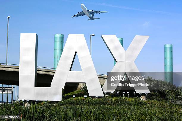 flughafen los angeles lax - flughafen los angeles stock-fotos und bilder