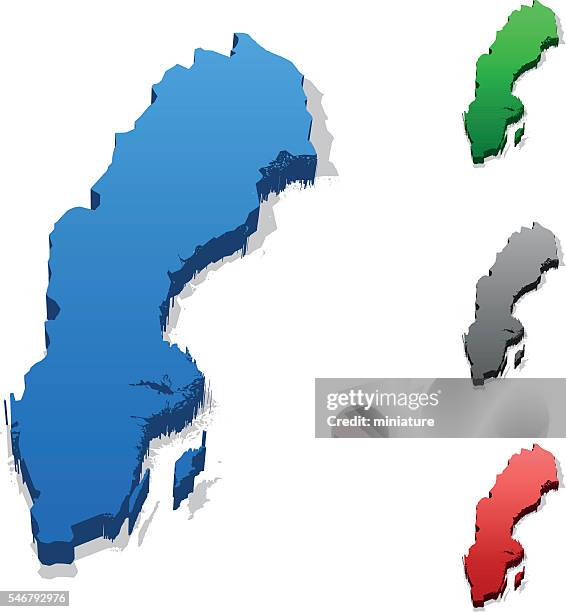 ilustraciones, imágenes clip art, dibujos animados e iconos de stock de mapa de suecia - swedish map