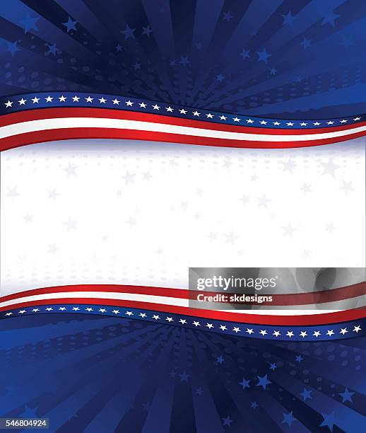ilustraciones, imágenes clip art, dibujos animados e iconos de stock de fondo patriótico: rojo, blanco, azul con estrellas y rayas - flag day