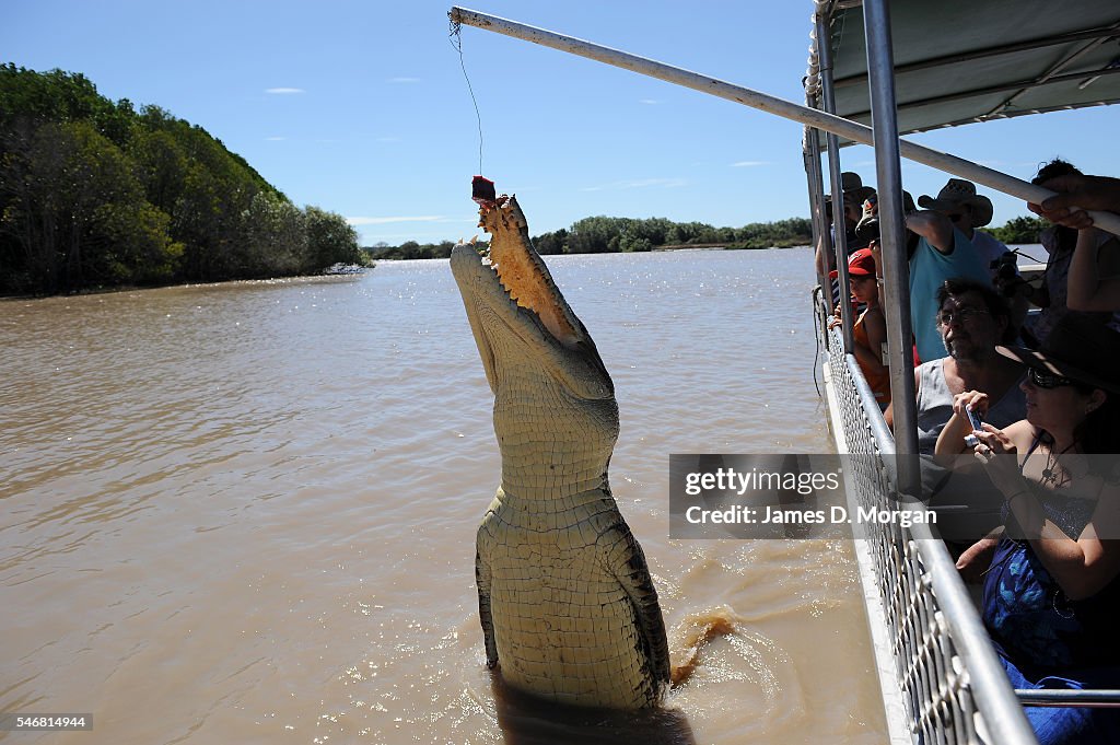 CROCODILE TOURISM IN NORTHERN TERRITORIES, AUSTRALIA.