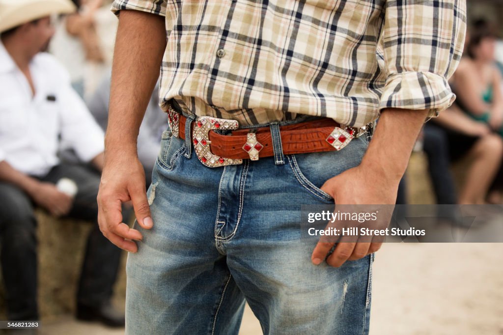 Close up of Hispanic man standing outdoors