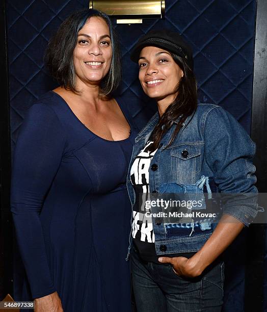 Isabel Celeste and actress Rosario Dawson at the BODY at ESPYS Event on July 12th at Avalon Hollywood.