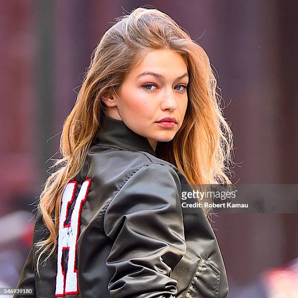 Gigi Hadid seen out in Manhattan on July 12, 2016 in New York City.