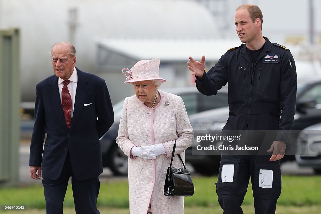 The Queen And Duke Of Edinburgh Open New East Anglian Air Ambulance Base At Cambridge Airport