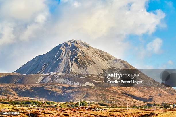 errigal mountain in donegal, ireland - county donegal stock pictures, royalty-free photos & images