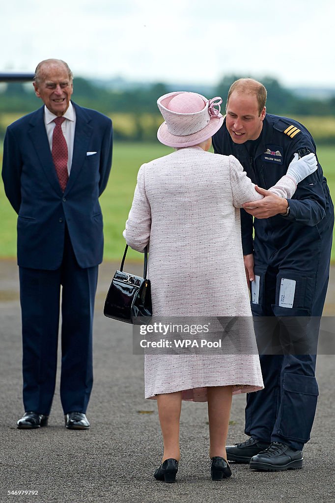 The Queen & Duke of Edinburgh Open New Base Of East Anglian Air Ambulance At Cambridge Airport
