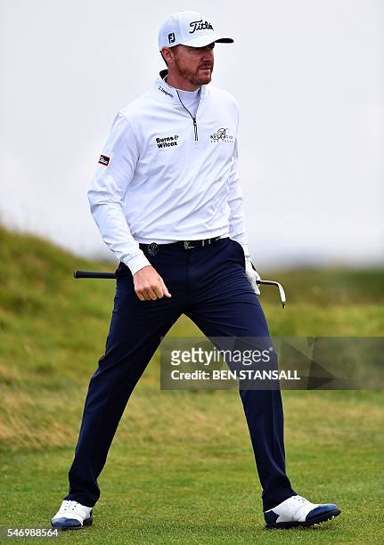 Golfer Jimmy Walker on the 13th Green during practice on July 13 ahead of the 2016 British Open Golf Championship at Royal Troon in Scotland....