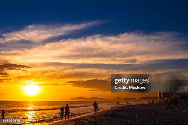 barra da tijuca beach - barra da tijuca stock pictures, royalty-free photos & images