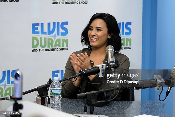 Demi Lovato visits "The Elvis Duran Z100 Morning Show" at Z100 Studio on July 13, 2016 in New York City.