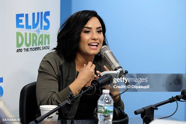 Demi Lovato visits "The Elvis Duran Z100 Morning Show" at Z100 Studio on July 13, 2016 in New York City.