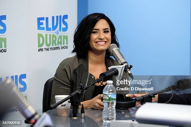 Demi Lovato visits "The Elvis Duran Z100 Morning Show" at Z100 Studio on July 13, 2016 in New York City.