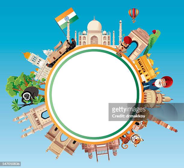 stockillustraties, clipart, cartoons en iconen met india travel - india tourism
