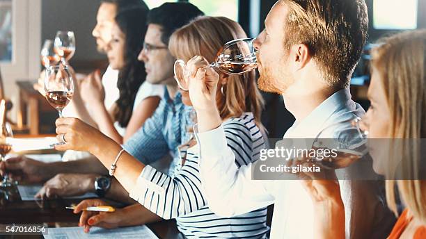 degustazione. - degustazione di vino foto e immagini stock