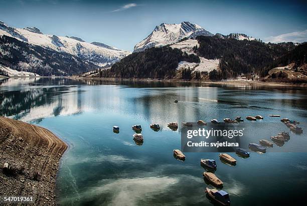 wagitalersee, schwyz, switzerland - schwyz stock pictures, royalty-free photos & images