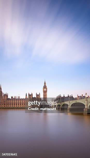 view of westminster across the river thames, london, uk - mattscutt stock pictures, royalty-free photos & images